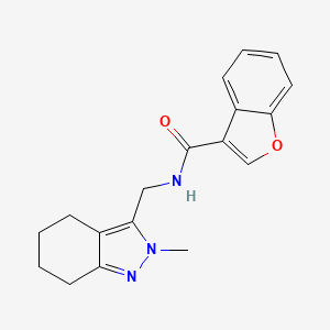 molecular formula C18H19N3O2 B6790083 N-[(2-methyl-4,5,6,7-tetrahydroindazol-3-yl)methyl]-1-benzofuran-3-carboxamide 