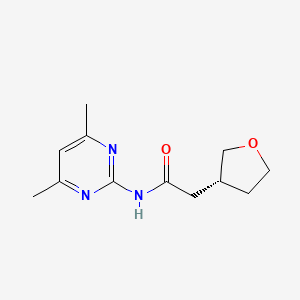 molecular formula C12H17N3O2 B6790224 N-(4,6-dimethylpyrimidin-2-yl)-2-[(3R)-oxolan-3-yl]acetamide 