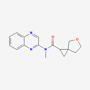 molecular formula C16H17N3O2 B6790333 N-methyl-N-quinoxalin-2-yl-5-oxaspiro[2.4]heptane-2-carboxamide 