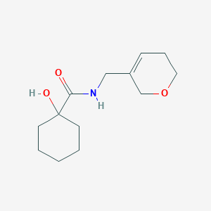 molecular formula C13H21NO3 B6790678 N-(3,6-dihydro-2H-pyran-5-ylmethyl)-1-hydroxycyclohexane-1-carboxamide 