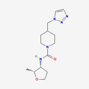 molecular formula C14H23N5O2 B6790861 N-[(2R,3R)-2-methyloxolan-3-yl]-4-(triazol-1-ylmethyl)piperidine-1-carboxamide 