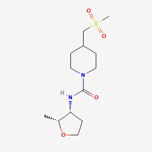 molecular formula C13H24N2O4S B6790876 N-[(2R,3R)-2-methyloxolan-3-yl]-4-(methylsulfonylmethyl)piperidine-1-carboxamide 