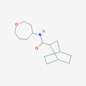 molecular formula C15H25NO2 B6791432 N-(oxepan-4-yl)bicyclo[2.2.2]octane-2-carboxamide 