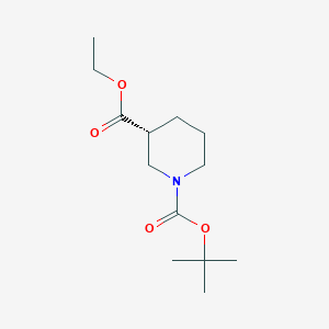 molecular formula C13H23NO4 B067924 (R)-1-tert-Butyl 3-ethyl piperidine-1,3-dicarboxylate CAS No. 194726-40-4