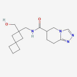 molecular formula C16H24N4O2 B6792512 N-[[2-(hydroxymethyl)spiro[3.3]heptan-2-yl]methyl]-5,6,7,8-tetrahydro-[1,2,4]triazolo[4,3-a]pyridine-6-carboxamide 