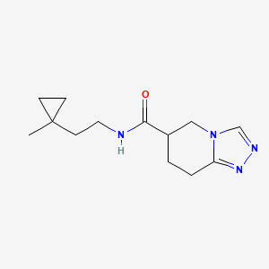 molecular formula C13H20N4O B6792529 N-[2-(1-methylcyclopropyl)ethyl]-5,6,7,8-tetrahydro-[1,2,4]triazolo[4,3-a]pyridine-6-carboxamide 