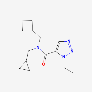 molecular formula C14H22N4O B6792558 N-(cyclobutylmethyl)-N-(cyclopropylmethyl)-3-ethyltriazole-4-carboxamide 