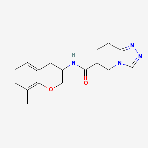 molecular formula C17H20N4O2 B6792999 N-(8-methyl-3,4-dihydro-2H-chromen-3-yl)-5,6,7,8-tetrahydro-[1,2,4]triazolo[4,3-a]pyridine-6-carboxamide 