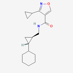 molecular formula C17H24N2O2 B6793364 N-[[(1R,2S)-2-cyclohexylcyclopropyl]methyl]-3-cyclopropyl-1,2-oxazole-4-carboxamide 