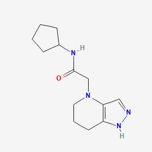 molecular formula C13H20N4O B6793648 N-cyclopentyl-2-(1,5,6,7-tetrahydropyrazolo[4,3-b]pyridin-4-yl)acetamide 