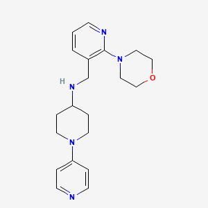 molecular formula C20H27N5O B6793654 N-[(2-morpholin-4-ylpyridin-3-yl)methyl]-1-pyridin-4-ylpiperidin-4-amine 