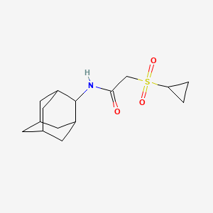 molecular formula C15H23NO3S B6793774 N-(2-adamantyl)-2-cyclopropylsulfonylacetamide 