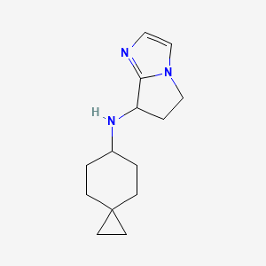 molecular formula C14H21N3 B6793860 N-spiro[2.5]octan-6-yl-6,7-dihydro-5H-pyrrolo[1,2-a]imidazol-7-amine 