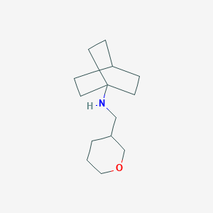 molecular formula C14H25NO B6793891 N-(oxan-3-ylmethyl)bicyclo[2.2.2]octan-1-amine 