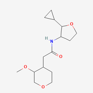 molecular formula C15H25NO4 B6794148 N-(2-cyclopropyloxolan-3-yl)-2-(3-methoxyoxan-4-yl)acetamide 