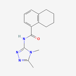 molecular formula C15H18N4O B6794380 N-(4,5-dimethyl-1,2,4-triazol-3-yl)-5,6,7,8-tetrahydronaphthalene-1-carboxamide 