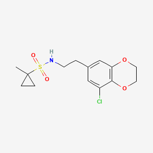 molecular formula C14H18ClNO4S B6794874 N-[2-(5-chloro-2,3-dihydro-1,4-benzodioxin-7-yl)ethyl]-1-methylcyclopropane-1-sulfonamide 