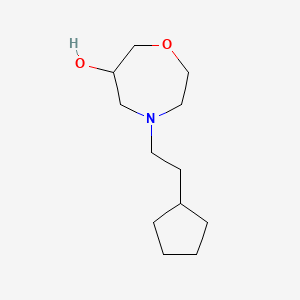 molecular formula C12H23NO2 B6795184 4-(2-Cyclopentylethyl)-1,4-oxazepan-6-ol 