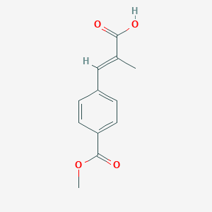 molecular formula C12H12O4 B067952 Benzoic acid, 4-[(1E)-2-carboxy-1-propenyl]-, 1-methyl ester (9CI) CAS No. 187682-17-3