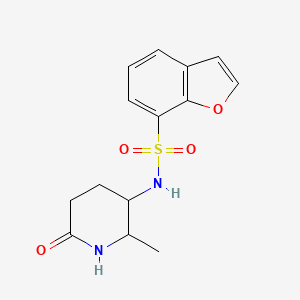 molecular formula C14H16N2O4S B6795541 N-(2-methyl-6-oxopiperidin-3-yl)-1-benzofuran-7-sulfonamide 