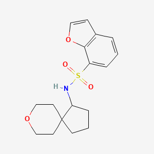 molecular formula C17H21NO4S B6795551 N-(8-oxaspiro[4.5]decan-4-yl)-1-benzofuran-7-sulfonamide 