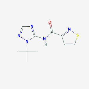 molecular formula C10H13N5OS B6795570 N-(2-tert-butyl-1,2,4-triazol-3-yl)-1,2-thiazole-3-carboxamide 
