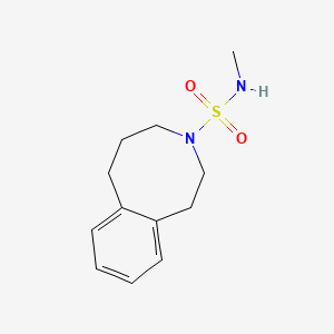 molecular formula C12H18N2O2S B6796215 N-methyl-2,4,5,6-tetrahydro-1H-3-benzazocine-3-sulfonamide 