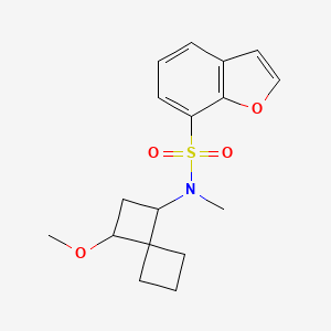 molecular formula C17H21NO4S B6796307 N-(3-methoxyspiro[3.3]heptan-1-yl)-N-methyl-1-benzofuran-7-sulfonamide 