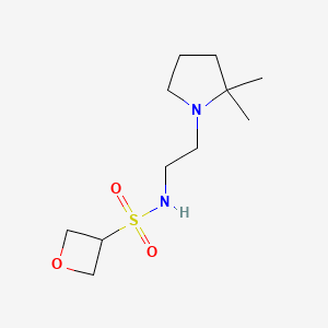 molecular formula C11H22N2O3S B6796389 N-[2-(2,2-dimethylpyrrolidin-1-yl)ethyl]oxetane-3-sulfonamide 