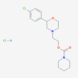 1-Piperidinecarboxylic acid, 2-(2-(4-chlorophenyl)-4-morpholinyl)ethyl ester, monohydrochloride