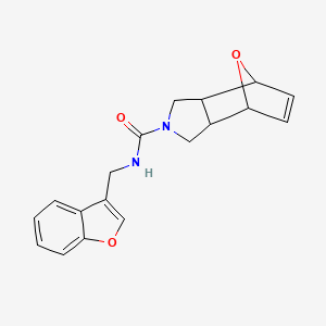 molecular formula C18H18N2O3 B6797352 N-(1-benzofuran-3-ylmethyl)-1,3,3a,4,7,7a-hexahydro-4,7-epoxyisoindole-2-carboxamide 