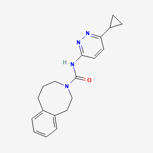 molecular formula C19H22N4O B6797618 N-(6-cyclopropylpyridazin-3-yl)-2,4,5,6-tetrahydro-1H-3-benzazocine-3-carboxamide 