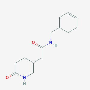 molecular formula C14H22N2O2 B6797683 N-(cyclohex-3-en-1-ylmethyl)-2-(6-oxopiperidin-3-yl)acetamide 