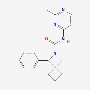 molecular formula C18H20N4O B6797739 N-(2-methylpyrimidin-4-yl)-3-phenyl-2-azaspiro[3.3]heptane-2-carboxamide 