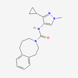 molecular formula C19H24N4O B6798094 N-(3-cyclopropyl-1-methylpyrazol-4-yl)-2,4,5,6-tetrahydro-1H-3-benzazocine-3-carboxamide 