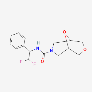 molecular formula C15H18F2N2O3 B6798197 N-(2,2-difluoro-1-phenylethyl)-3,9-dioxa-7-azabicyclo[3.3.1]nonane-7-carboxamide 