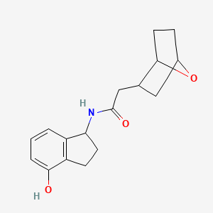 molecular formula C17H21NO3 B6798356 N-(4-hydroxy-2,3-dihydro-1H-inden-1-yl)-2-(7-oxabicyclo[2.2.1]heptan-2-yl)acetamide 