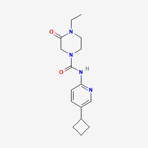 molecular formula C16H22N4O2 B6798381 N-(5-cyclobutylpyridin-2-yl)-4-ethyl-3-oxopiperazine-1-carboxamide 