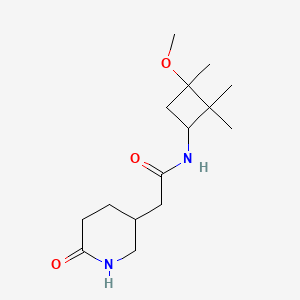 molecular formula C15H26N2O3 B6798556 N-(3-methoxy-2,2,3-trimethylcyclobutyl)-2-(6-oxopiperidin-3-yl)acetamide 