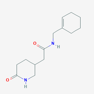 molecular formula C14H22N2O2 B6798758 N-(cyclohexen-1-ylmethyl)-2-(6-oxopiperidin-3-yl)acetamide 