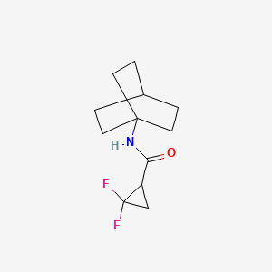 molecular formula C12H17F2NO B6798879 N-(1-bicyclo[2.2.2]octanyl)-2,2-difluorocyclopropane-1-carboxamide 
