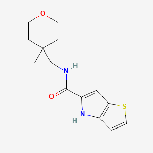 molecular formula C14H16N2O2S B6798940 N-(6-oxaspiro[2.5]octan-2-yl)-4H-thieno[3,2-b]pyrrole-5-carboxamide 