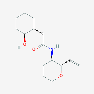molecular formula C15H25NO3 B6798956 N-[(2S,3R)-2-ethenyloxan-3-yl]-2-[(1R,2S)-2-hydroxycyclohexyl]acetamide 