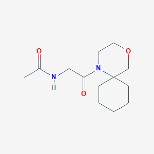 molecular formula C13H22N2O3 B6799100 N-[2-(4-oxa-1-azaspiro[5.5]undecan-1-yl)-2-oxoethyl]acetamide 