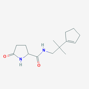 molecular formula C14H22N2O2 B6799442 N-[2-(cyclopenten-1-yl)-2-methylpropyl]-5-oxopyrrolidine-2-carboxamide 