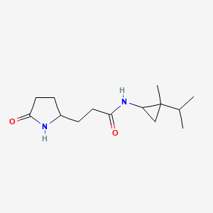 molecular formula C14H24N2O2 B6799889 N-(2-methyl-2-propan-2-ylcyclopropyl)-3-(5-oxopyrrolidin-2-yl)propanamide 