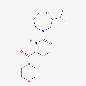 molecular formula C17H31N3O4 B6800109 N-(1-morpholin-4-yl-1-oxobutan-2-yl)-2-propan-2-yl-1,4-oxazepane-4-carboxamide 