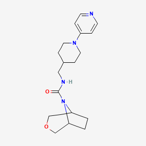 molecular formula C18H26N4O2 B6800211 N-[(1-pyridin-4-ylpiperidin-4-yl)methyl]-3-oxa-8-azabicyclo[3.2.1]octane-8-carboxamide 