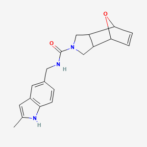 molecular formula C19H21N3O2 B6800307 N-[(2-methyl-1H-indol-5-yl)methyl]-1,3,3a,4,7,7a-hexahydro-4,7-epoxyisoindole-2-carboxamide 
