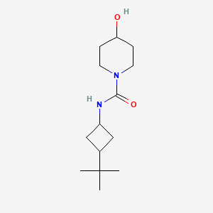 molecular formula C14H26N2O2 B6800384 N-(3-tert-butylcyclobutyl)-4-hydroxypiperidine-1-carboxamide 